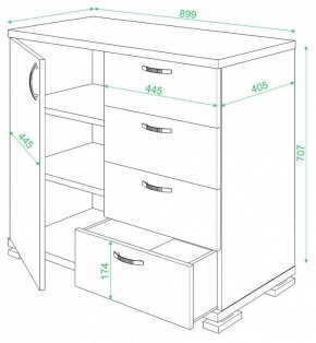 Комод Домино ТБ-4МН в Менделеевске - mendeleevsk.mebel24.online | фото 2