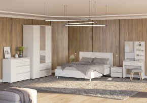 АДЕЛИНА Комод с 1дв и 3-мя ящ (белый рамух) в Менделеевске - mendeleevsk.mebel24.online | фото 3