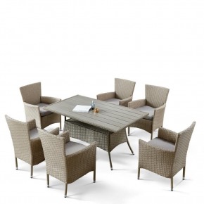 Комплект плетеной мебели AFM-195-6Pcs Beige (6+1) в Менделеевске - mendeleevsk.mebel24.online | фото 3