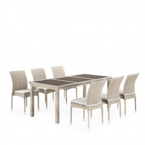 Комплект плетеной мебели T365/Y380C-W85 Latte (6+1) + подушки в Менделеевске - mendeleevsk.mebel24.online | фото 1
