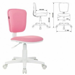 Кресло детское BRABIX "Joy MG-204W", без подлокотников, пластик белый, ткань TW, розовое, 533011 в Менделеевске - mendeleevsk.mebel24.online | фото 1