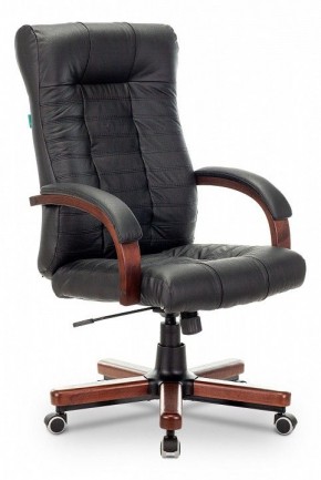 Кресло для руководителя KB-10WALNUT/B/LEATH в Менделеевске - mendeleevsk.mebel24.online | фото