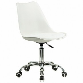 Кресло стул BRABIX "Eames MG-310 CH", хром, пластик белый, экокожа белая, 532923 в Менделеевске - mendeleevsk.mebel24.online | фото 2