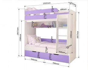 Кровать 2-х ярусная Юниор 5 в Менделеевске - mendeleevsk.mebel24.online | фото 2