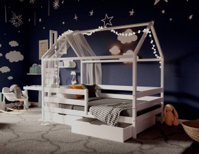 Кровать-домик 80*160 Белый в Менделеевске - mendeleevsk.mebel24.online | фото