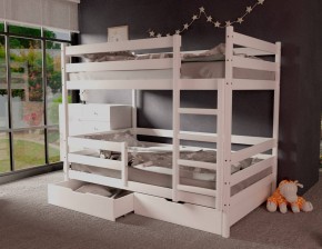 Кровать двухъярусная без крыши 80*190 Белый в Менделеевске - mendeleevsk.mebel24.online | фото