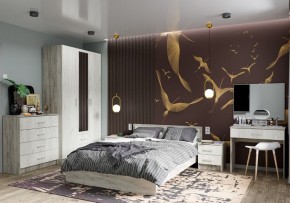 Кровать Гармония КР-602 1400 Дуб крафт серый/Дуб крафт белый в Менделеевске - mendeleevsk.mebel24.online | фото 2