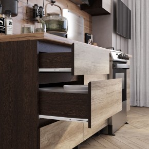 Кухня Энигма 1.6 м (венге/дуб каньон) в Менделеевске - mendeleevsk.mebel24.online | фото 2