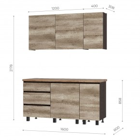Кухня Энигма 1.6 м (венге/дуб каньон) в Менделеевске - mendeleevsk.mebel24.online | фото 5