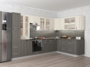 Кухня модульная Луксор серый-белый в Менделеевске - mendeleevsk.mebel24.online | фото 2