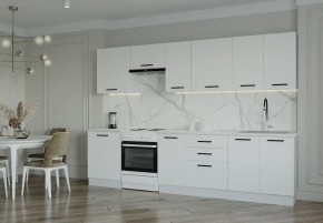 Кухонный гарнитур Белый Глянец 3000 (Стол. 38мм) в Менделеевске - mendeleevsk.mebel24.online | фото 1