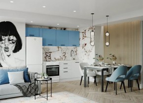Кухонный гарнитур Капри 2550 (Стол. 38мм) в Менделеевске - mendeleevsk.mebel24.online | фото 1