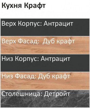 Кухонный гарнитур Крафт 2200 (Стол. 26мм) в Менделеевске - mendeleevsk.mebel24.online | фото 3