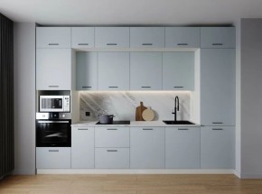 Кухонный гарнитур Смоки 3400 (Стол. 38мм) в Менделеевске - mendeleevsk.mebel24.online | фото