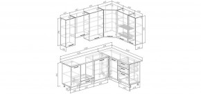 Кухонный гарнитур Старое Дерево 2200*1600 h950 (Стол. 26мм) в Менделеевске - mendeleevsk.mebel24.online | фото 2