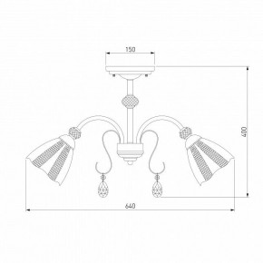 Люстра на штанге Eurosvet Floranse 30155/5 античная бронза в Менделеевске - mendeleevsk.mebel24.online | фото 3