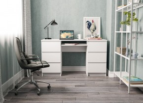 МОРИ МС-2 Стол 6 ящиков (белый) в Менделеевске - mendeleevsk.mebel24.online | фото