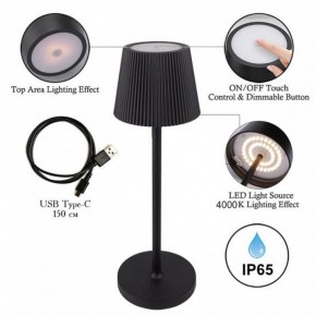 Настольная лампа декоративная Arte Lamp Fuyue A1616LT-1BK в Менделеевске - mendeleevsk.mebel24.online | фото 3