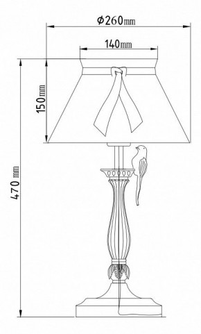 Настольная лампа декоративная Maytoni Bird ARM013-11-W в Менделеевске - mendeleevsk.mebel24.online | фото 5