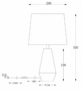 Настольная лампа декоративная Maytoni Calvin Table Z181-TL-01-B в Менделеевске - mendeleevsk.mebel24.online | фото 2