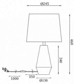 Настольная лампа декоративная Maytoni Calvin Table Z181-TL-01-W в Менделеевске - mendeleevsk.mebel24.online | фото 2