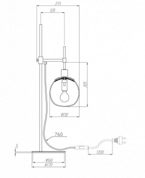 Настольная лампа декоративная Maytoni Erich MOD221-TL-01-G в Менделеевске - mendeleevsk.mebel24.online | фото 3