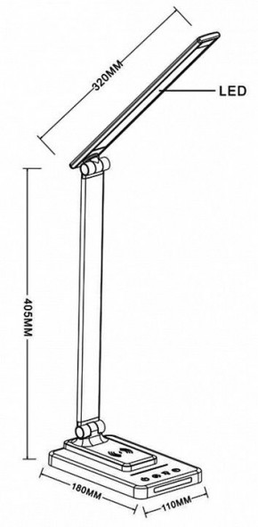Настольная лампа офисная Arte Lamp William A5122LT-1WH в Менделеевске - mendeleevsk.mebel24.online | фото 3