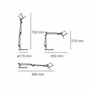 Настольная лампа офисная Artemide  0011860A в Менделеевске - mendeleevsk.mebel24.online | фото