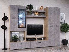 Нэнси New Полка (ЛДСП) Бетон светлый/Сонома в Менделеевске - mendeleevsk.mebel24.online | фото 2