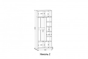 НИКОЛЬ 2 шкаф 2-х створчатый в Менделеевске - mendeleevsk.mebel24.online | фото 3