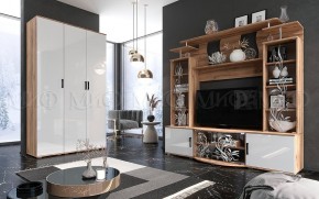 Пенал Виста (Белый глянец/Дуб крафт) в Менделеевске - mendeleevsk.mebel24.online | фото 3