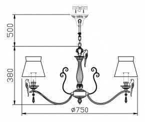 Подвесная люстра Maytoni Bird ARM013-08-W в Менделеевске - mendeleevsk.mebel24.online | фото 5