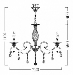 Подвесная люстра Maytoni Grace ARM247-08-G в Менделеевске - mendeleevsk.mebel24.online | фото 4