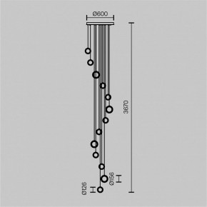 Подвесная люстра Maytoni Pharao MOD361PL-L58BS3K в Менделеевске - mendeleevsk.mebel24.online | фото 4