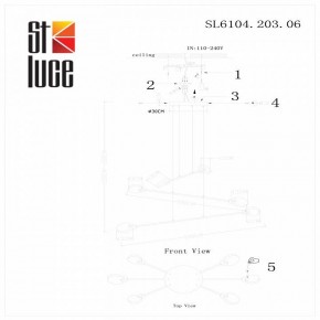 Подвесная люстра ST-Luce Montecelio SL6104.203.06 в Менделеевске - mendeleevsk.mebel24.online | фото 4
