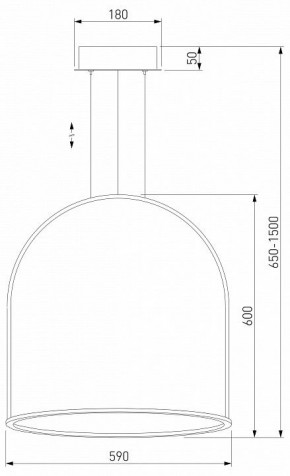 Подвесной светильник Eurosvet Over 90323/1 черный в Менделеевске - mendeleevsk.mebel24.online | фото 3