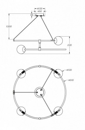 Подвесной светильник Maytoni Balance MOD317PL-04B в Менделеевске - mendeleevsk.mebel24.online | фото 4