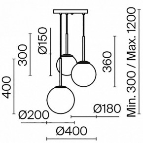 Подвесной светильник Maytoni Basic form MOD321PL-03B в Менделеевске - mendeleevsk.mebel24.online | фото 6