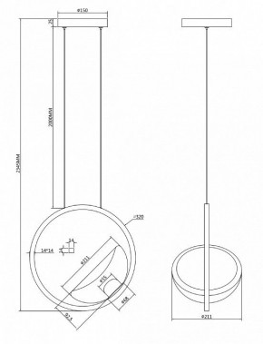 Подвесной светильник Maytoni Lunare MOD327PL-L5BS3K в Менделеевске - mendeleevsk.mebel24.online | фото 8