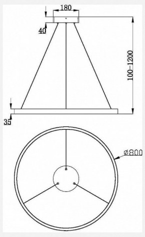 Подвесной светильник Maytoni Rim 1 MOD058PL-L42W3K в Менделеевске - mendeleevsk.mebel24.online | фото 3