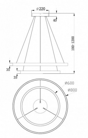 Подвесной светильник Maytoni Rim MOD058PL-L74W4K в Менделеевске - mendeleevsk.mebel24.online | фото 6