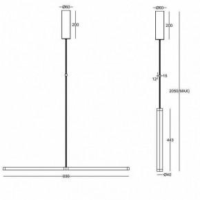 Подвесной светильник Maytoni Supersymmetry P096PL-L11BK1 в Менделеевске - mendeleevsk.mebel24.online | фото 4