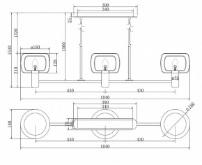 Подвесной светильник Maytoni Vision MOD411PL-03G в Менделеевске - mendeleevsk.mebel24.online | фото 6