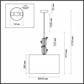 Подвесной светильник Odeon Light Cactus 5425/3 в Менделеевске - mendeleevsk.mebel24.online | фото 6