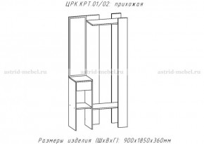 КРИТ-1 Прихожая (Делано светлый) в Менделеевске - mendeleevsk.mebel24.online | фото 2