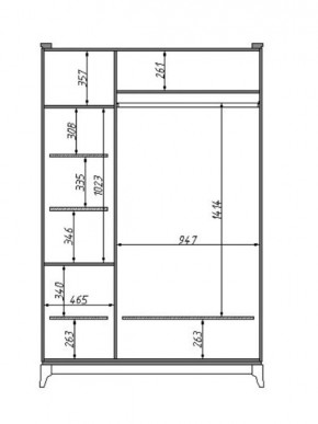 Шкаф для одежды Сабрина (ММ-302-01/03Б) в Менделеевске - mendeleevsk.mebel24.online | фото