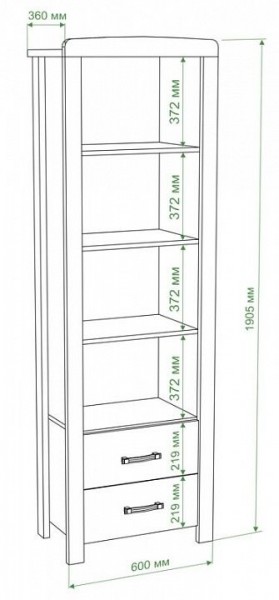 Шкаф книжный Бартоло ВТД-СФ в Менделеевске - mendeleevsk.mebel24.online | фото 2