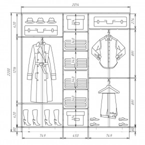 Шкаф-купе ХИТ 22-4-20-111 (420) в Менделеевске - mendeleevsk.mebel24.online | фото 2