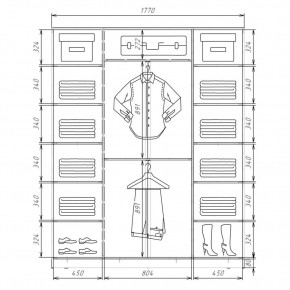 Шкаф-купе ХИТ 22-4-20/2-656 (420) в Менделеевске - mendeleevsk.mebel24.online | фото 2