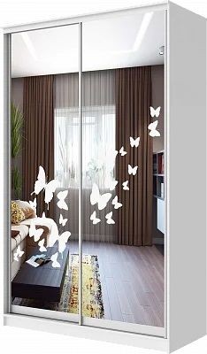 Шкаф-купе ХИТ 24-12-66 БАБОЧКИ в Менделеевске - mendeleevsk.mebel24.online | фото